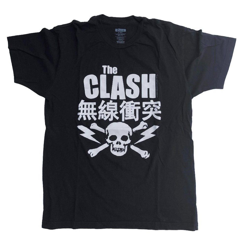 The Clash - Radio Clash - Skull and Cross Bones T Shirt Size L